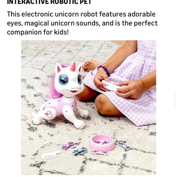 Magical Pink and White Unicorn Toy with Accessories Robo pet - Picture 3 of 6
